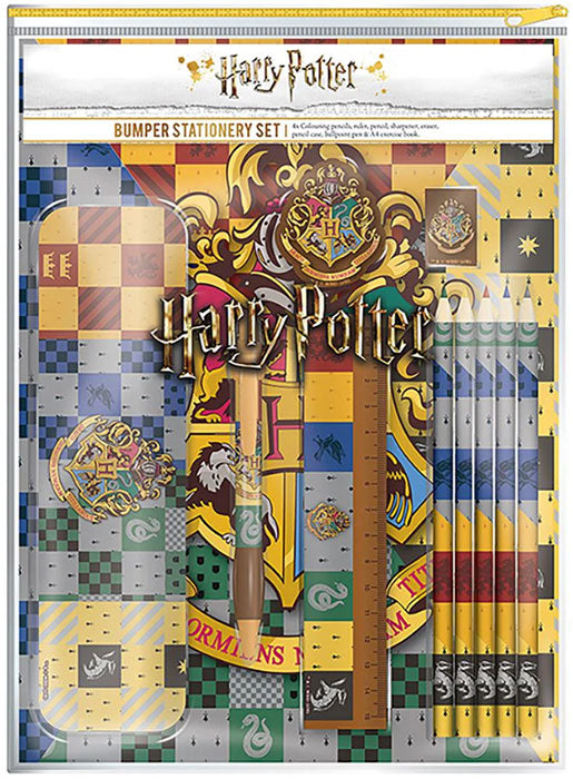 Harry Potter Stationery Set (Colourful House Crest)