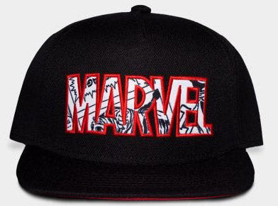 Cap Marvel Logo Rosso Nero