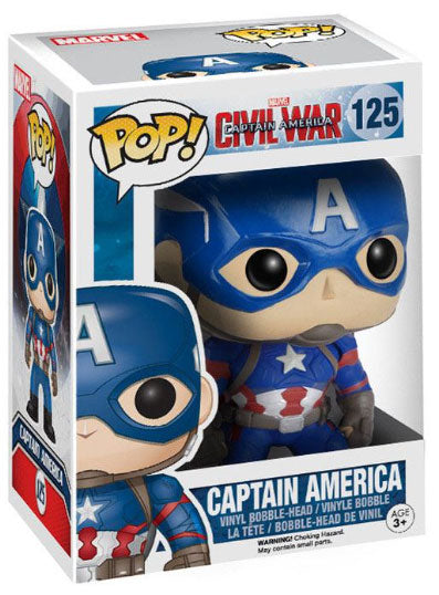 FUNKO POP Marvel Civil War Captain America Bobble 125