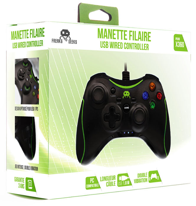 FREAKS X360/PC-Controller, kabelgebunden, Schwarz