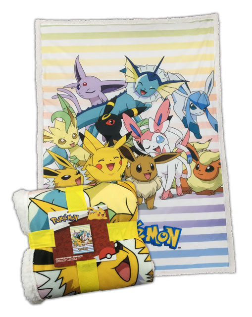 Pokemon Pikachu & Eevee Transformation Sherpa Decke