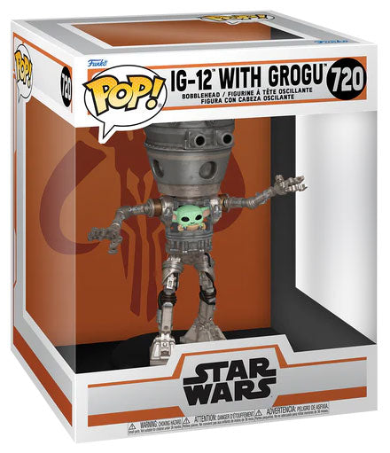 FUNKO POPS Deluxe Star Wars The Mandalorian IG12 w/Grogu 720