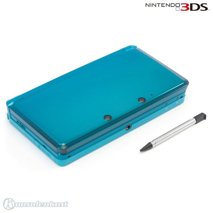 Console Nintendo 3DS - Blu Aqua + alimentatore + docking station (leggero graffio sulla superficie) - confezione originale (RESTART)