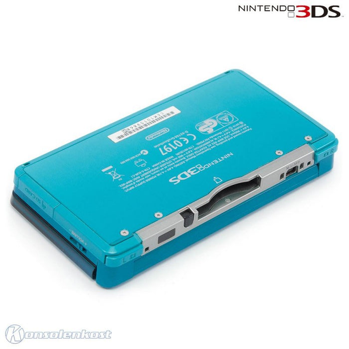 Console Nintendo 3DS - Blu Aqua + alimentatore + docking station (leggero graffio sulla superficie) - confezione originale (RESTART)