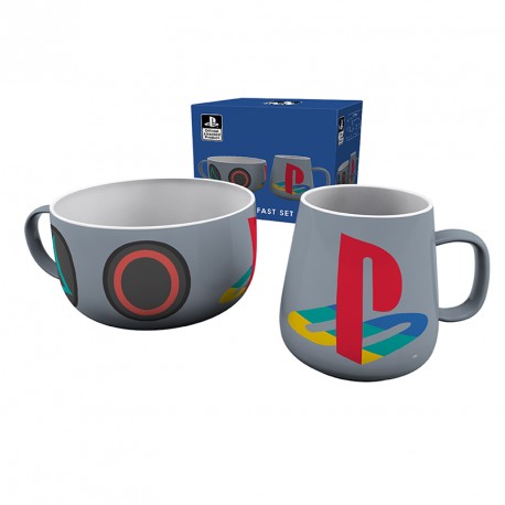 Playstation Frühstücksset: Tasse / Schüssel - Klassisch