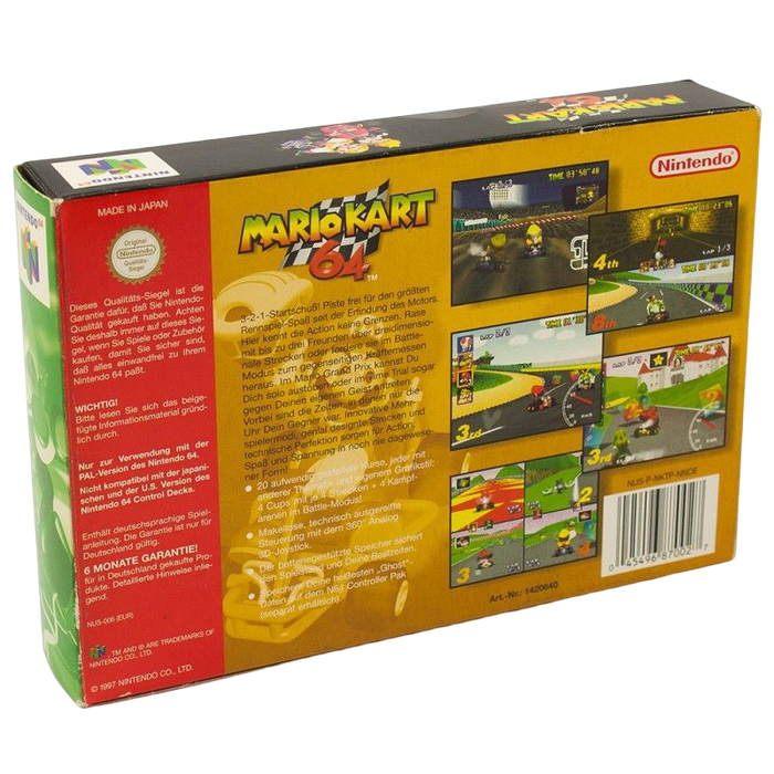 Super Mario Kart 64 (con imballo originale) (imballo originale) (usato) - Nintendo 64 (RESTART)