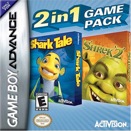 2 in 1 Shark Tale & Shrek 2 (solo cartuccia) - Game Boy advance (RESTART)