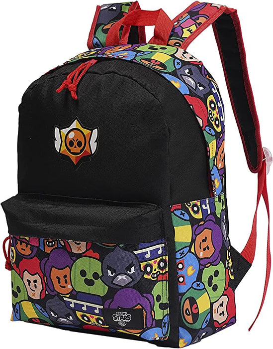 CYPBRANDS Zaino Juvenil adattabile a Trolley Brawl Stars, nero