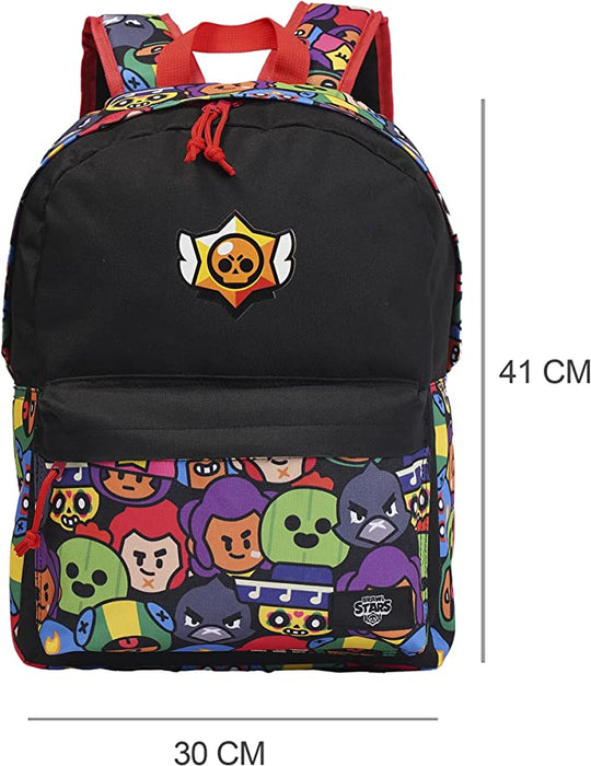 CYPBRANDS Zaino Juvenil adattabile a Trolley Brawl Stars, nero