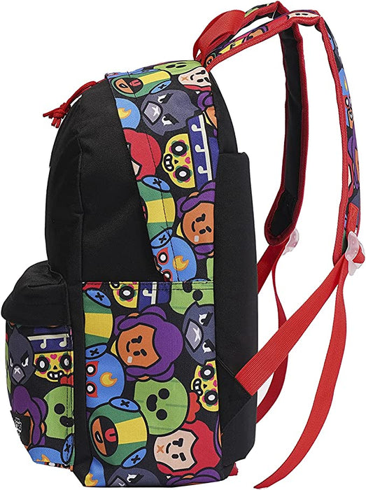 CYPBRANDS Zaino Juvenil adattabile a Trolley Brawl Stars, nero
