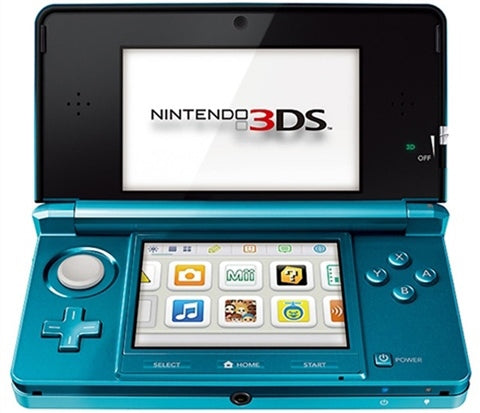 Nintendo 3DS-Konsole – Aquablau + Netzteil + Dockingstation (leichter Kratzer auf der Oberfläche) – Originalverpackung (NEUSTART)