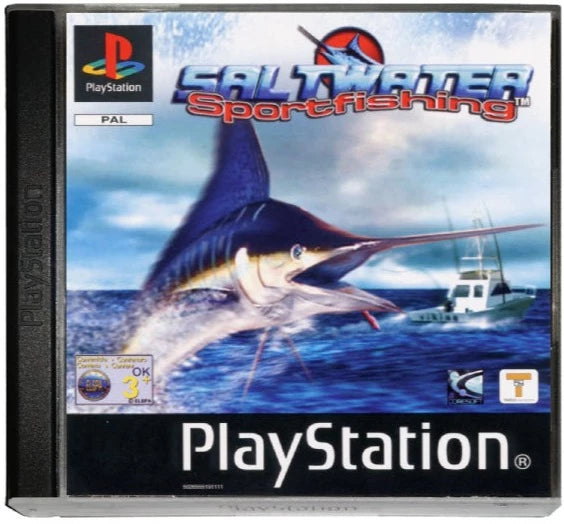 Saltwater Sportfishing (mit Originalverpackung) (gebraucht) AUSGEZEICHNETER ZUSTAND (ITALIENISCH) – PS1 (NEUSTART)