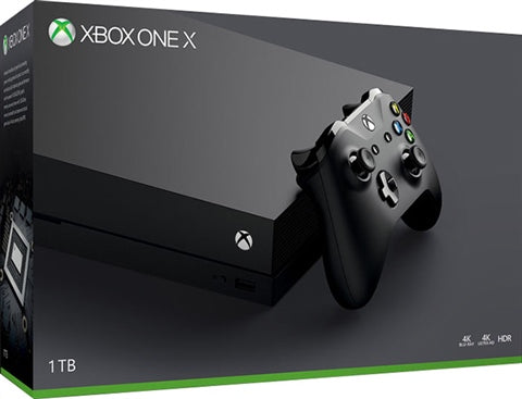 Xbox One X-Konsole, 1 TB, Schwarz, (AUSGEZEICHNETER ZUSTAND) (GEBRAUCHT, verpackt) – (NEUSTART)