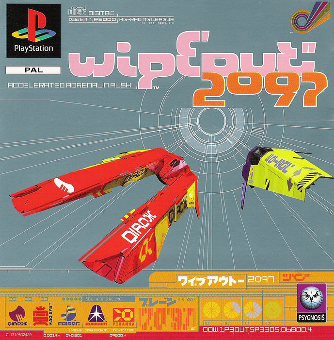 Wipeout 2097 (mit Originalverpackung) (verwendet) Ausgezeichneter Zustand (IT/DE/FR) - PS1 (Neustart)