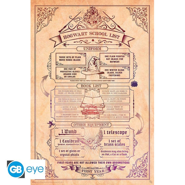 HARRY POTTER - Poster « Schulliste » (91,5x61)