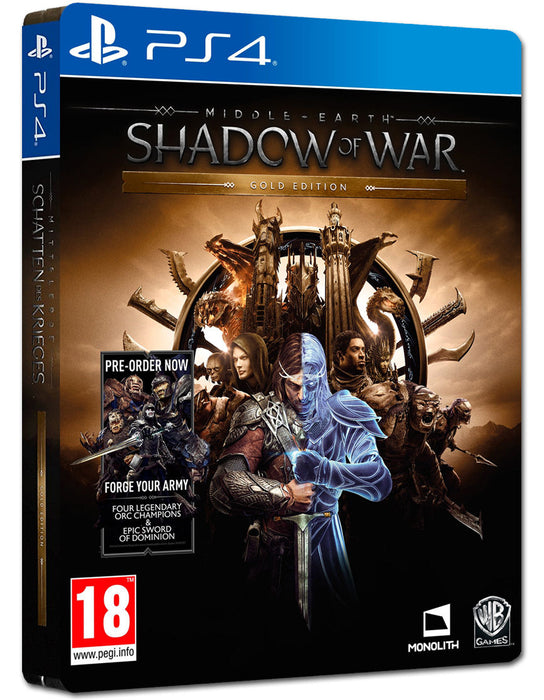 Middle Earth: Shadow of War (SteelBook Edition) - PS4 (RESTART)