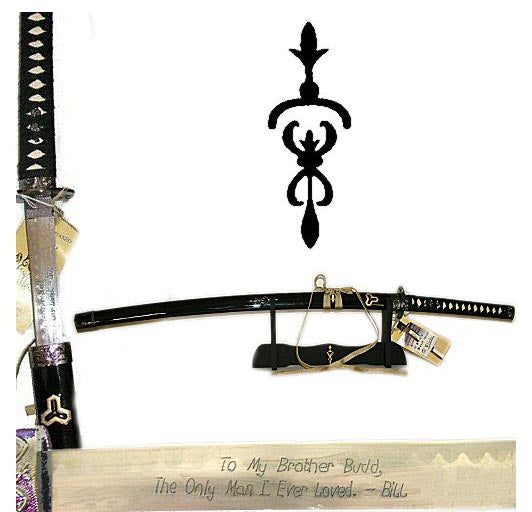 Katana-Replik Kill Bill Budd mit Ständer