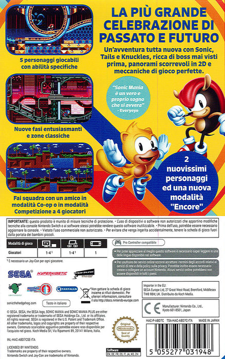 Sonic Mania Plus SWITCH