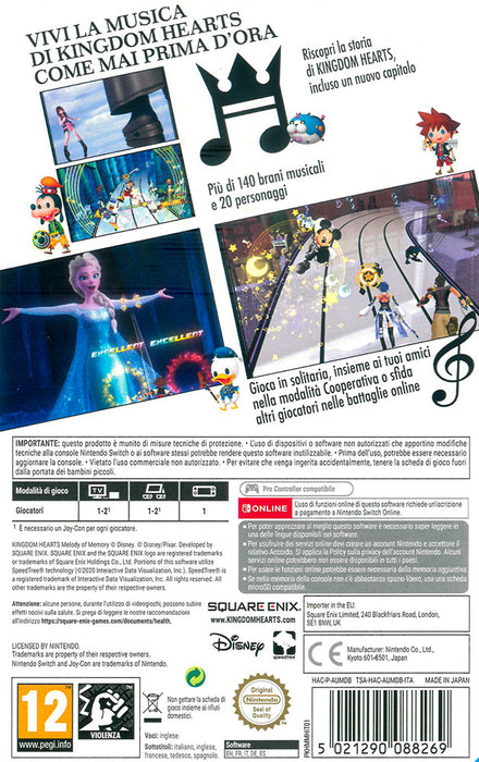 Kingdom Hearts - Melody of Memory SWITCH