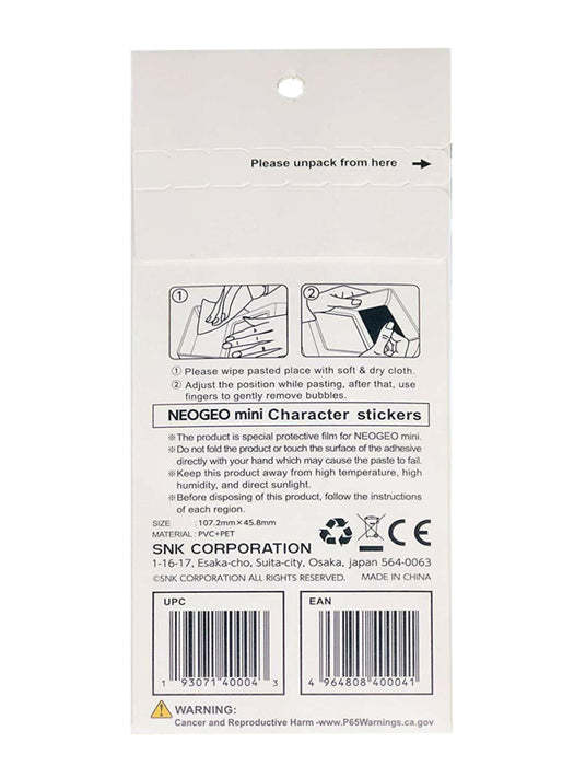 SNK NeoGeo mini Pocket Color character Sticker 4 sheets Game NEO-GEO Poster seal