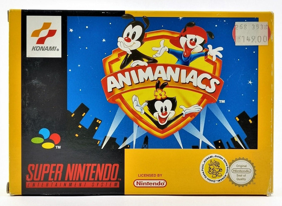 Animaniacs (mit Originalverpackung) (gebraucht) AUSGEZEICHNETER ZUSTAND - SNES (NEUSTART)