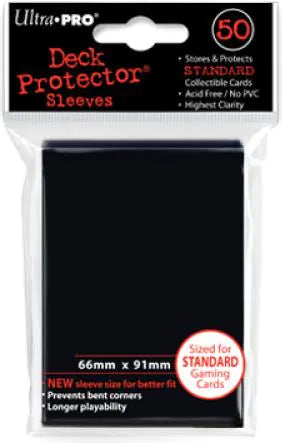 Schwarze Ultra Pro-Hüllen (50 Stück) – Standard 66 mm x 91 mm