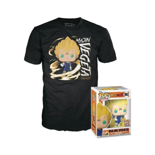 Funko Pop! &amp; Tees (Adult): Dragon Ball Z - Majin Vegeta (Glows in the Dark) Vinyl Figure and T-Shirt (S)-0
