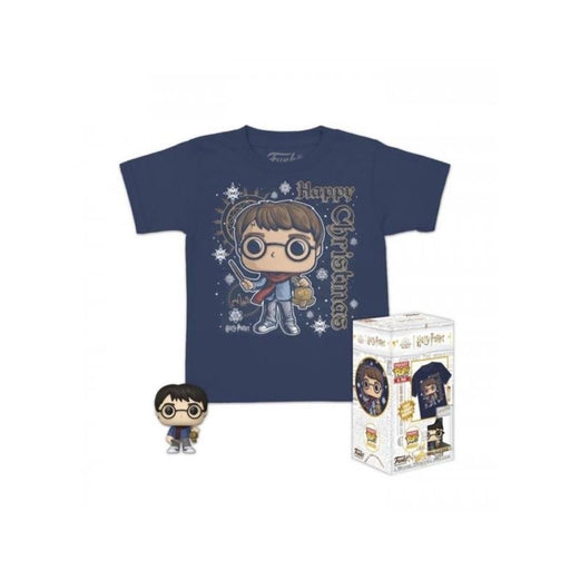 Funko Pocket Pop! &amp; Tee (Child): Harry Potter - Holiday Harry Vinyl Figure &amp; T-Shirt (XL)-0