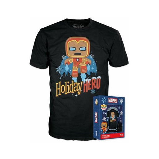 Funko Boxed Tee_ Marvel - Gingerbread Iron Man (S)-0