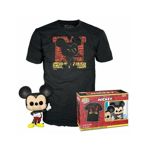Funko Pop! &amp; Tees (Adult): Disney - Mickey Mouse (Diamond Collection) (Special Edition) Vinyl Figure &amp; T-Shirt (M)-0
