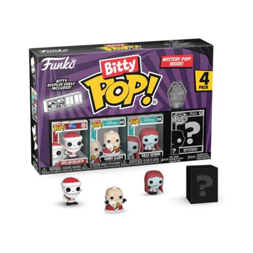 Funko Bitty Pop! 4-Pack: Disney The Nightmare Before Christmas 30th - Santa Jack Skellington Vinyl Figures-0