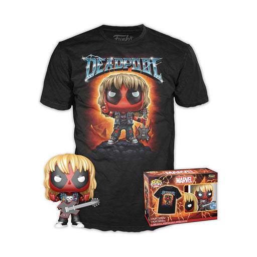 Funko Pop! &amp; Tees (Adult): Deadpool - Heavy Metal Vinyl Figure &amp; T-Shirt (L)-0