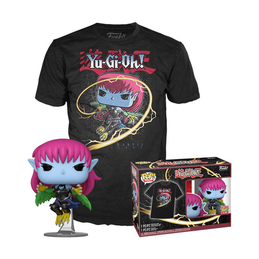 Funko Pop! &amp; Tee (Adult): Yu-Gi-Oh! - Harpie Lady (Black) Vinyl Figure &amp; T-Shirt (S)-0