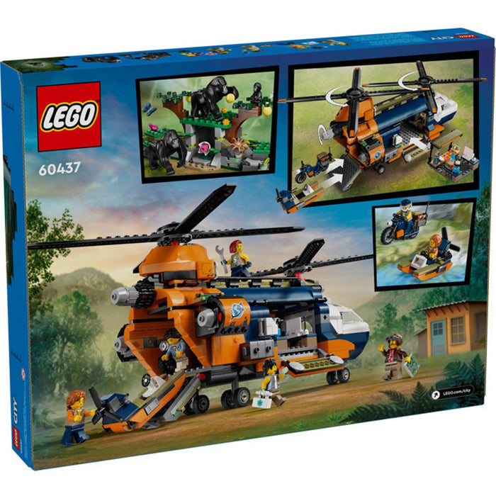 LEGO® City Exploration_ Jungle Explorer Helicopter at Base Camp (60437)-2