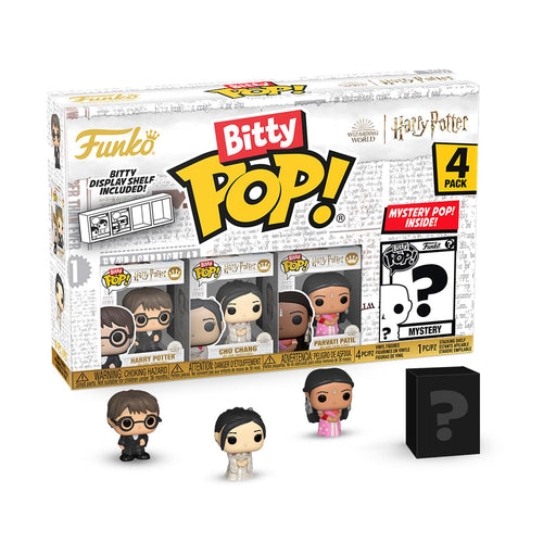 Funko Bitty Pop! 4-Pack: Harry Potter Goblet of Fire - Harry Potter, Cho Chang, Parvati Patil, Mystery Pop! Vinyl Figures-0