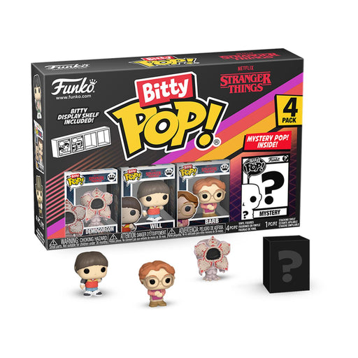 Funko Bitty Pop! 4-Pack: Stranger Things - Demogorgon, Will, Barb, Mystery Pop! Vinyl Figures-0