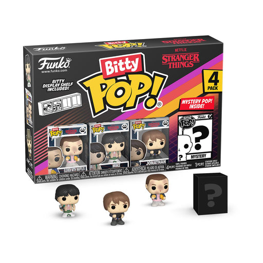 Funko Bitty Pop! 4-Pack: Stranger Things - Eleven with Waffles, Mike, Jonathan, Mystery Pop! Vinyl Figures-0