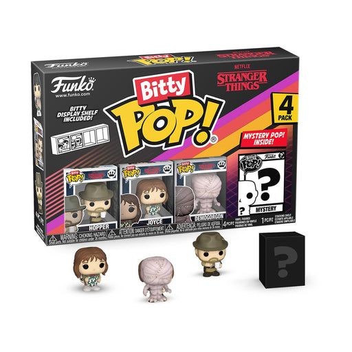 Funko Bitty Pop! 4-Pack: Stranger Things - Hopper, Joyce, Demogorgon, Mystery Pop! Vinyl Figures-0