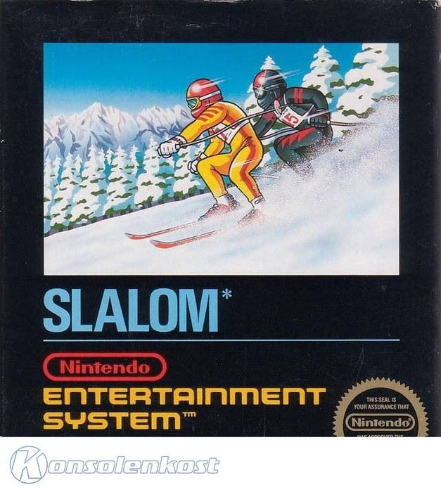 Slalom Nintendo NES PAL-B: Modulo Gioco Sci Alpino Classico Usato Perfetto