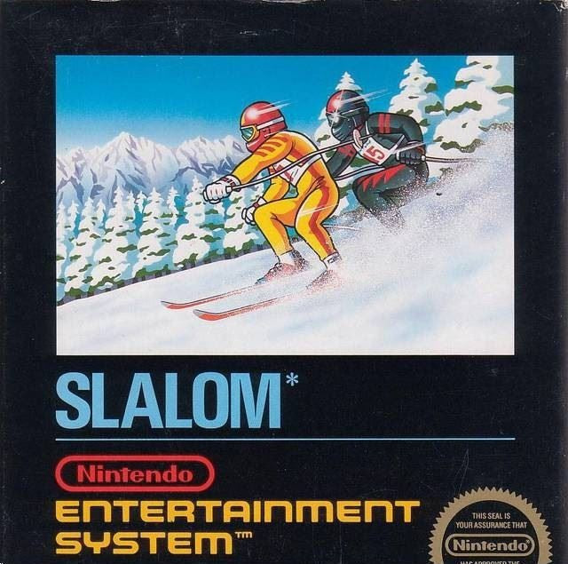 Slalom Nintendo NES PAL-B: Modulo Gioco Sci Alpino Classico Usato Perfetto
