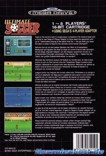 Ultimate soccer (USATO) - Sega Mega drive (RESTART)