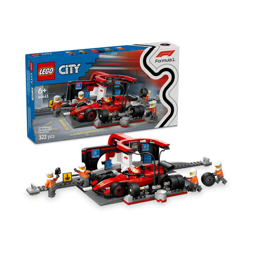 LEGO® City_ F1® Pit Stop &amp; Pit Crew with Ferrari Car (60443)-0