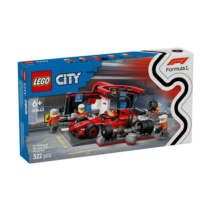 LEGO® City_ F1® Pit Stop &amp; Pit Crew with Ferrari Car (60443)-1