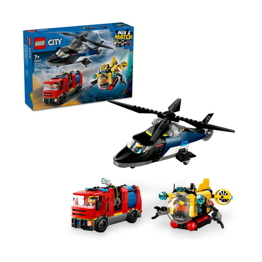 LEGO® City_ Helicopter, Fire Truck &amp; Submarine Remix (60462)-0