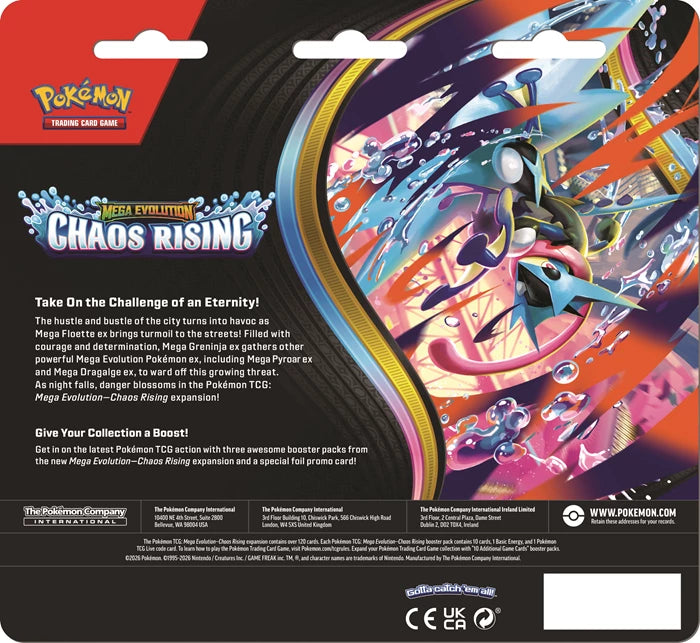 Pokémon TCG: Mega Evolution (ME04) - Chaos Rising Charmeleon 3-Pack Blisters - EN