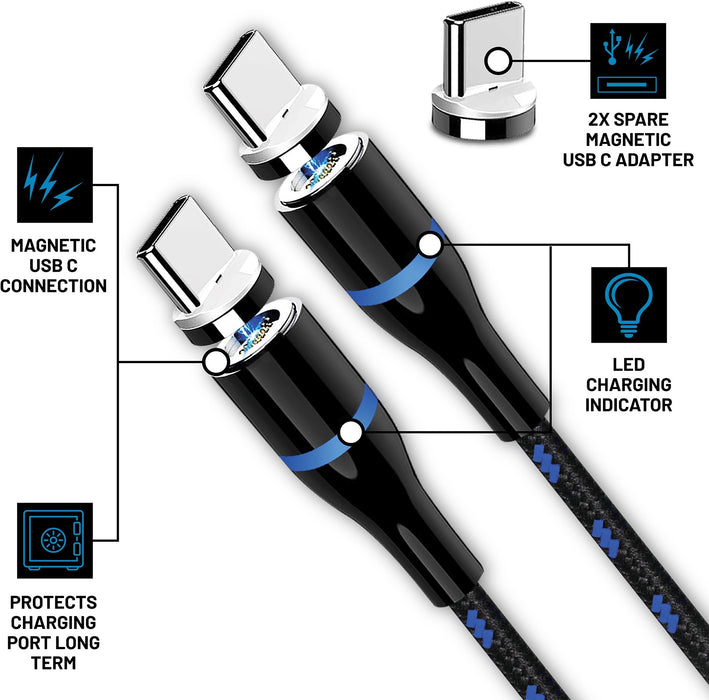 SP-C20 V Twin Magnetic Play + Charge Cables 2 x 3m - black [PS5]-5
