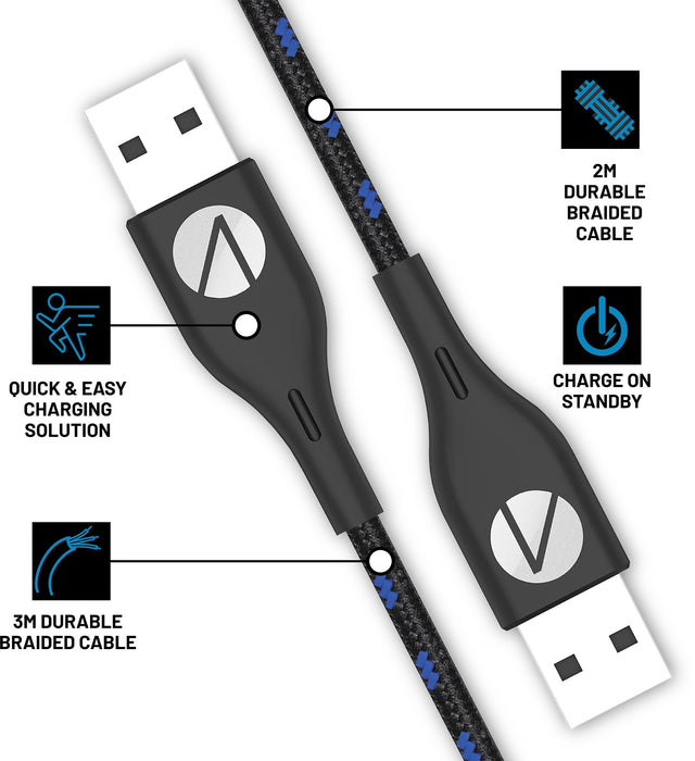 SP-C20 V Twin Magnetic Play + Charge Cables 2 x 3m - black [PS5]-6