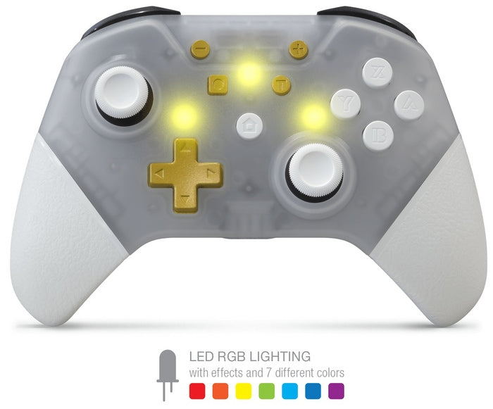 NuChamp Light Up LED Wireless Controller - clear - Switch