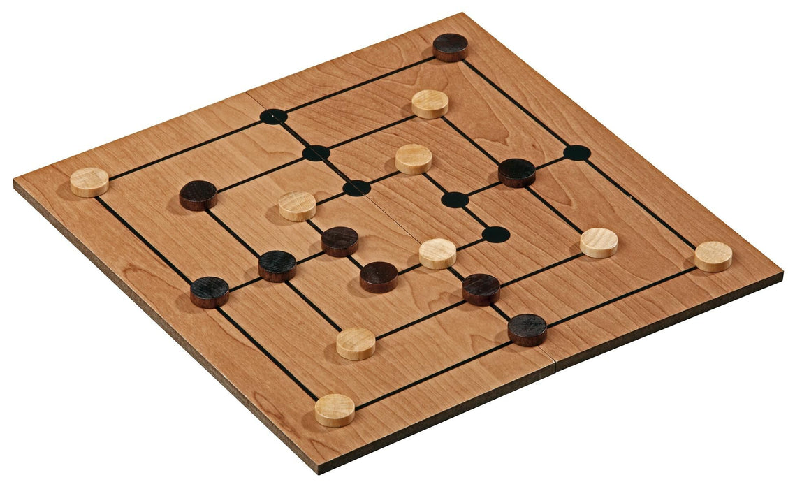 Mühle Classico: Gioco da Tavolo Strategico Pieghevole in Legno per 2 Giocatori