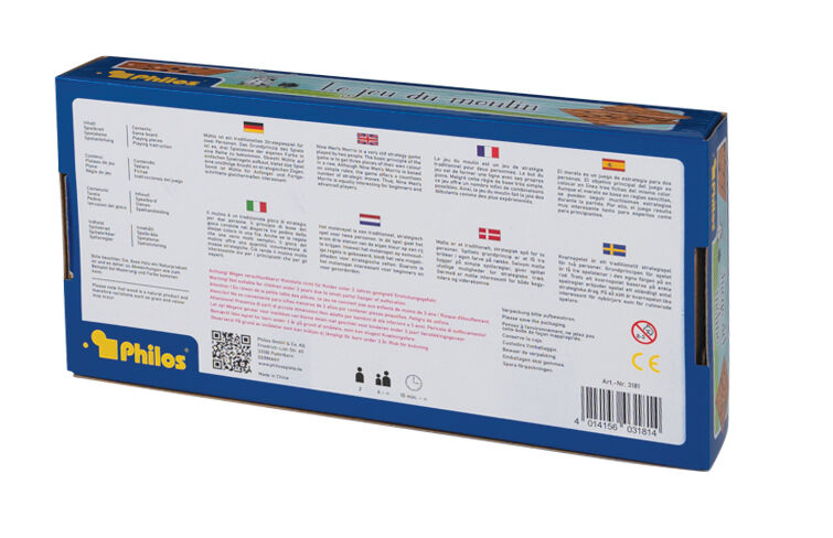 Mühle Classico: Gioco da Tavolo Strategico Pieghevole in Legno per 2 Giocatori